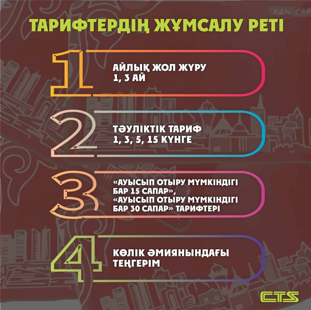 Түрлі тарифті қолдану үшін бірнеше картаның қажеті жоқ.